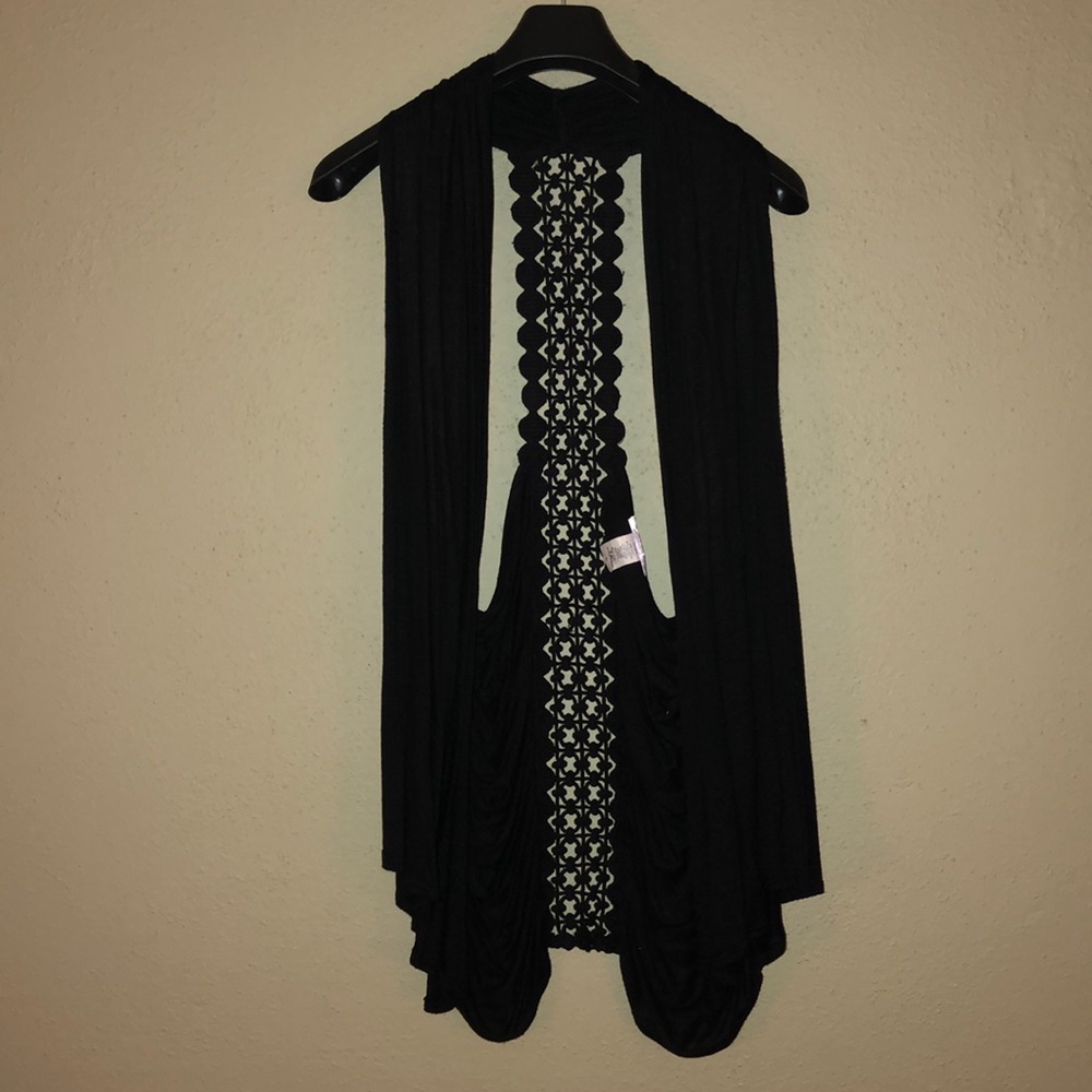 Sleeveless Open Front Cardigan